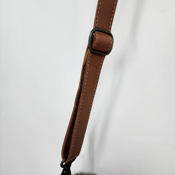 Myra Bags Khadi Hand-Tooled Bag Embroidered Leather Calf Hair - Picture 11 of 13